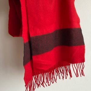 HBC red wool scarf